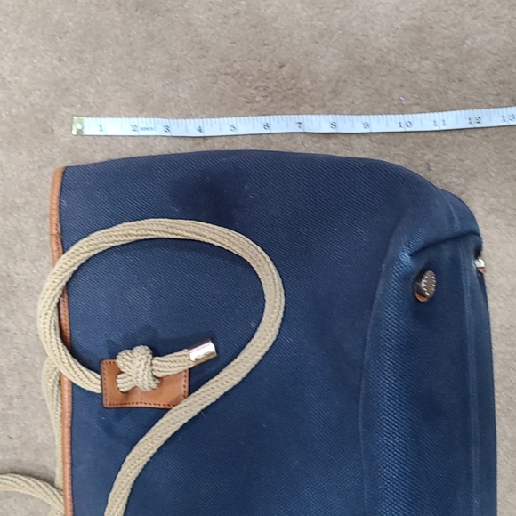 Michael Kors Maritime NAVY Canvas Large Tote Bag - Picture 4 of 7